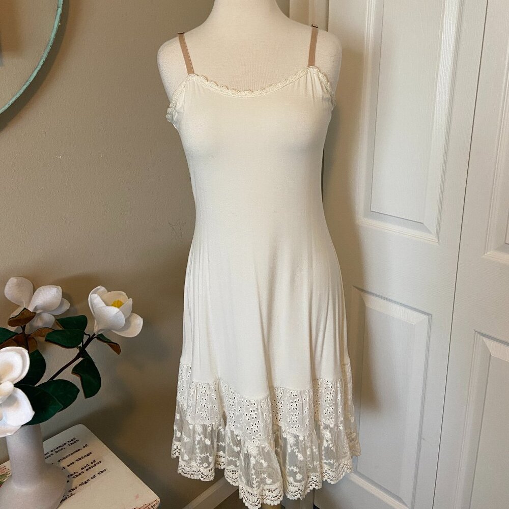 Matilda Jane Spoonful of Sugar Dress Extender Size Small White Lace